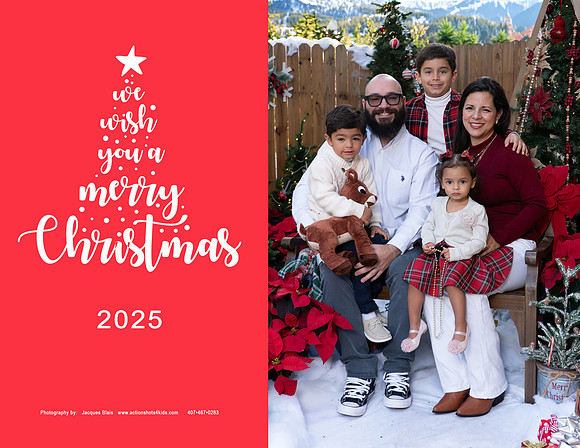 8 x 10 Holiday Card Template 2025