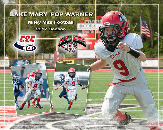 #9 - 8x10 - Football Field- Collage - RIGHT SIDE - Player - 2 Pictures