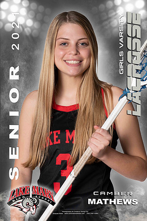 Senior Lacrosse Banner - 1 Pose - LMHS LOGO