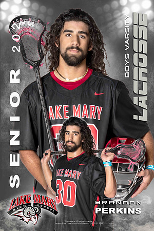 Senior Lacrosse Banner - 2 Poses - LMHS LOGO
